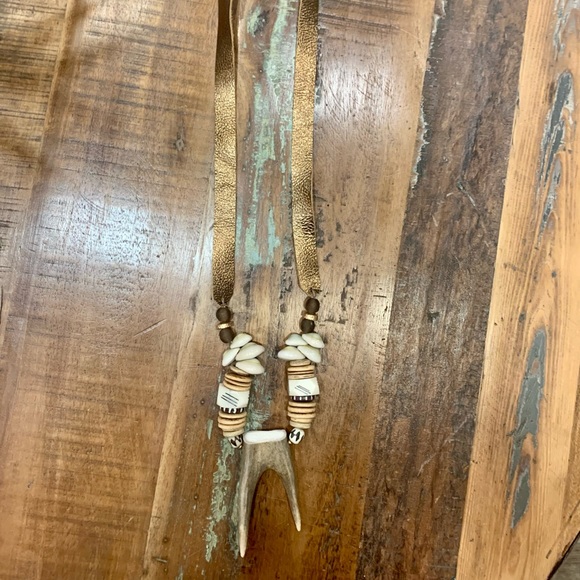 🌾Artisan Antler Pendant Necklace - Picture 5 of 7